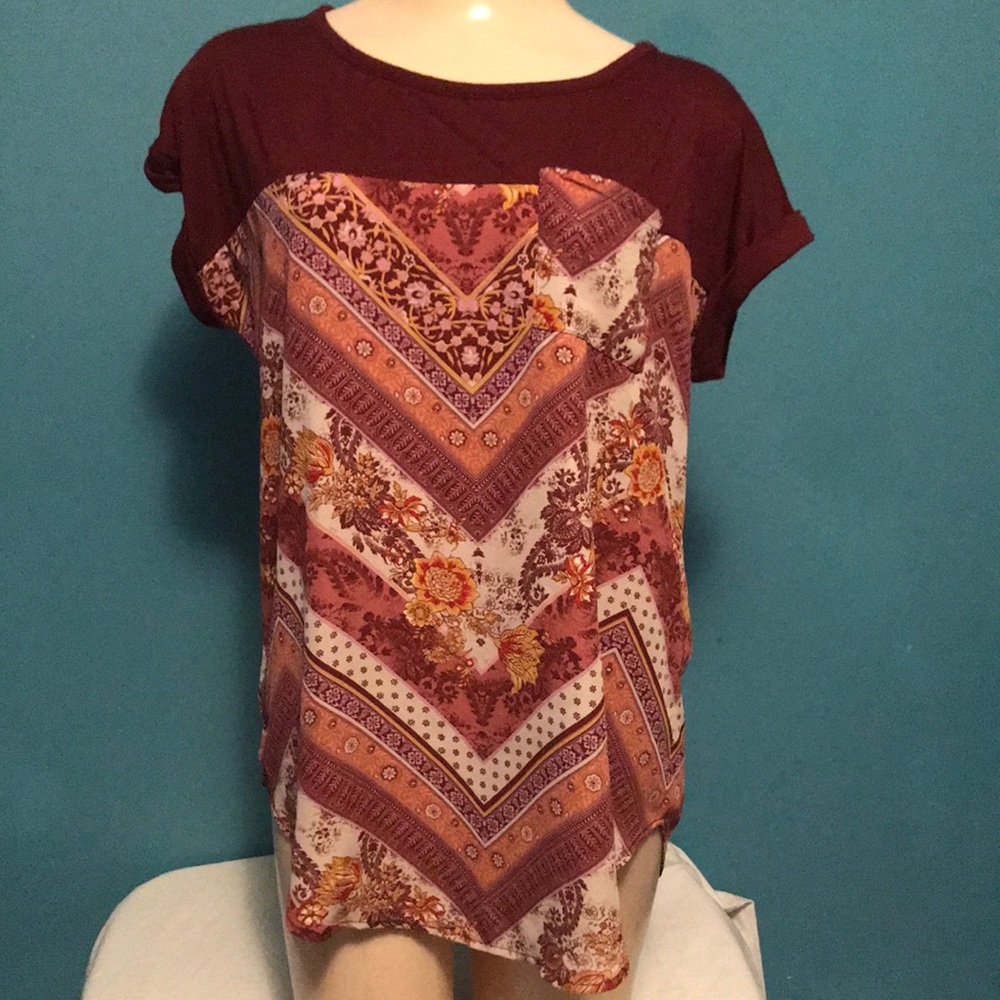 Rewind Boho Short Sleeve T-Shirt w/ Pocket